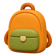 Backpack representing preparation for a day at childcare