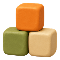 Colourful building blocks representing hands-on learning
