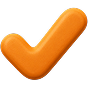 Checkmark representing a completed step