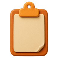 Clipboard representing registration information