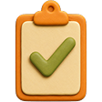 Clipboard with a checkmark representing careful planning