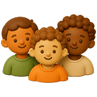 Group of children representing an inclusive community