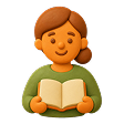 Child reading a book representing early literacy